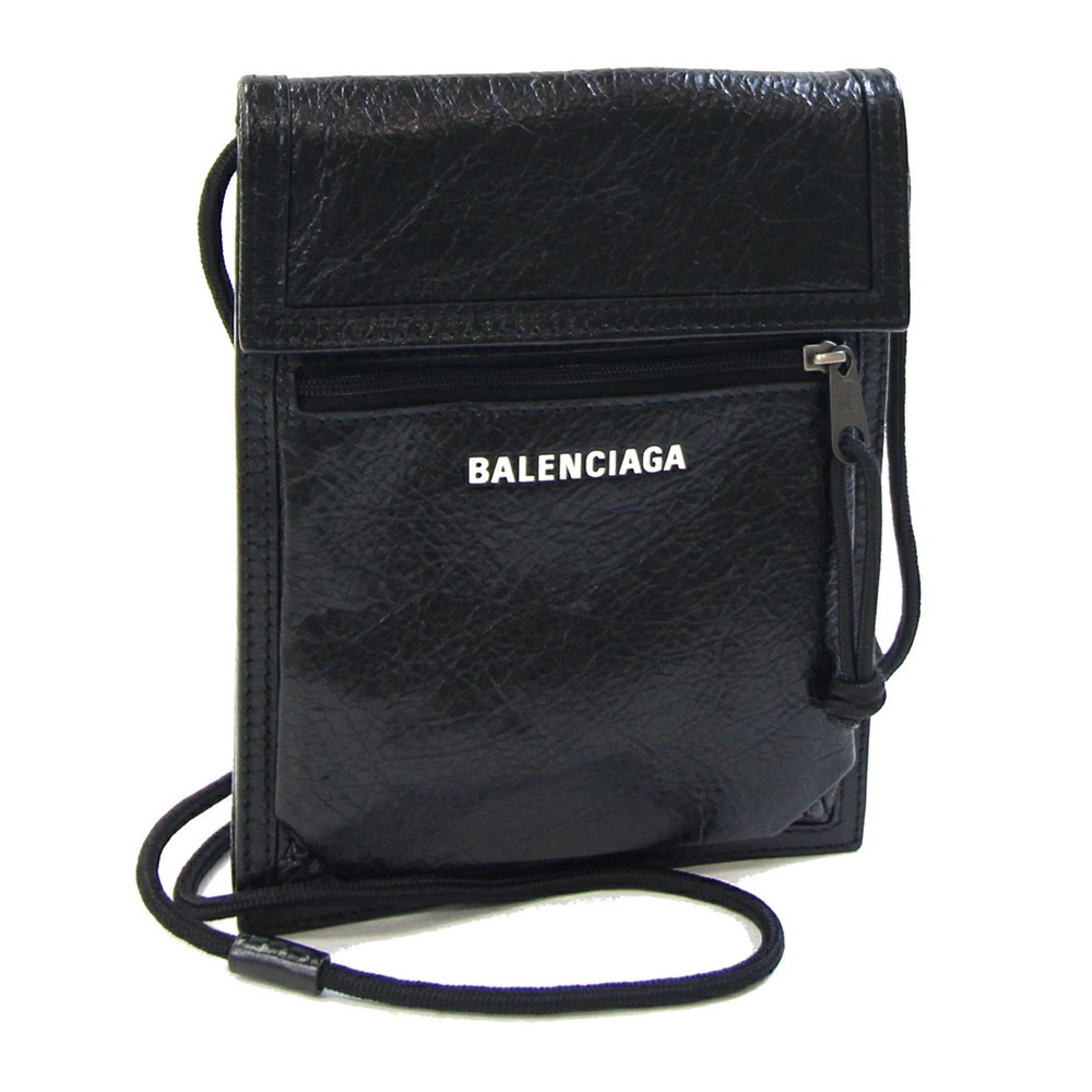 Balenciaga Explorer Shoulder Bag Black Leather Crossbody Bag